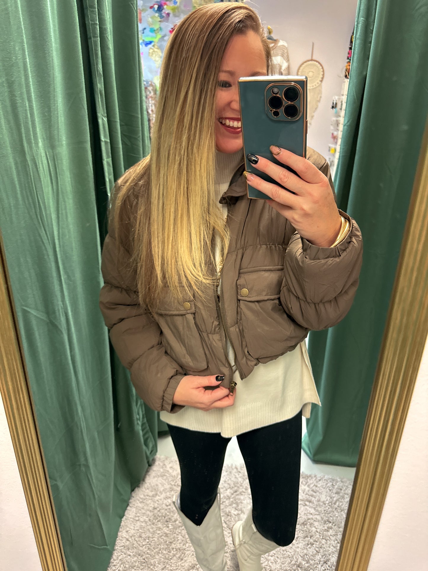 Brown Chillax Puffer Jacket