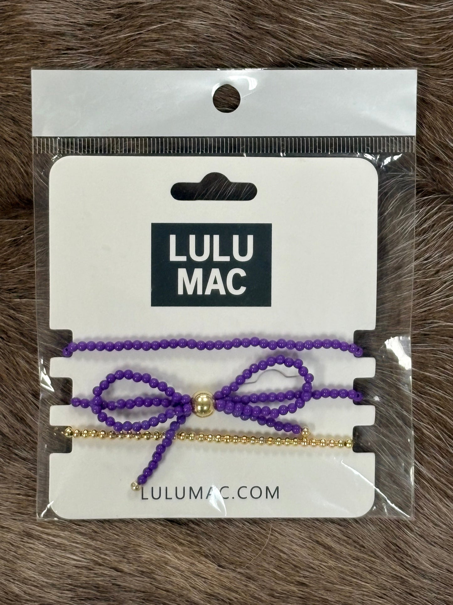 Lulu Mac Beaded Bow Bracelet Stack
