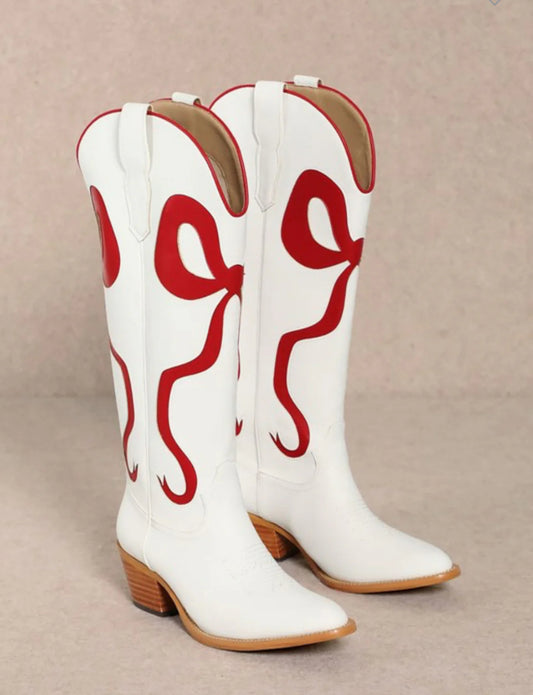 Red Bow Boots