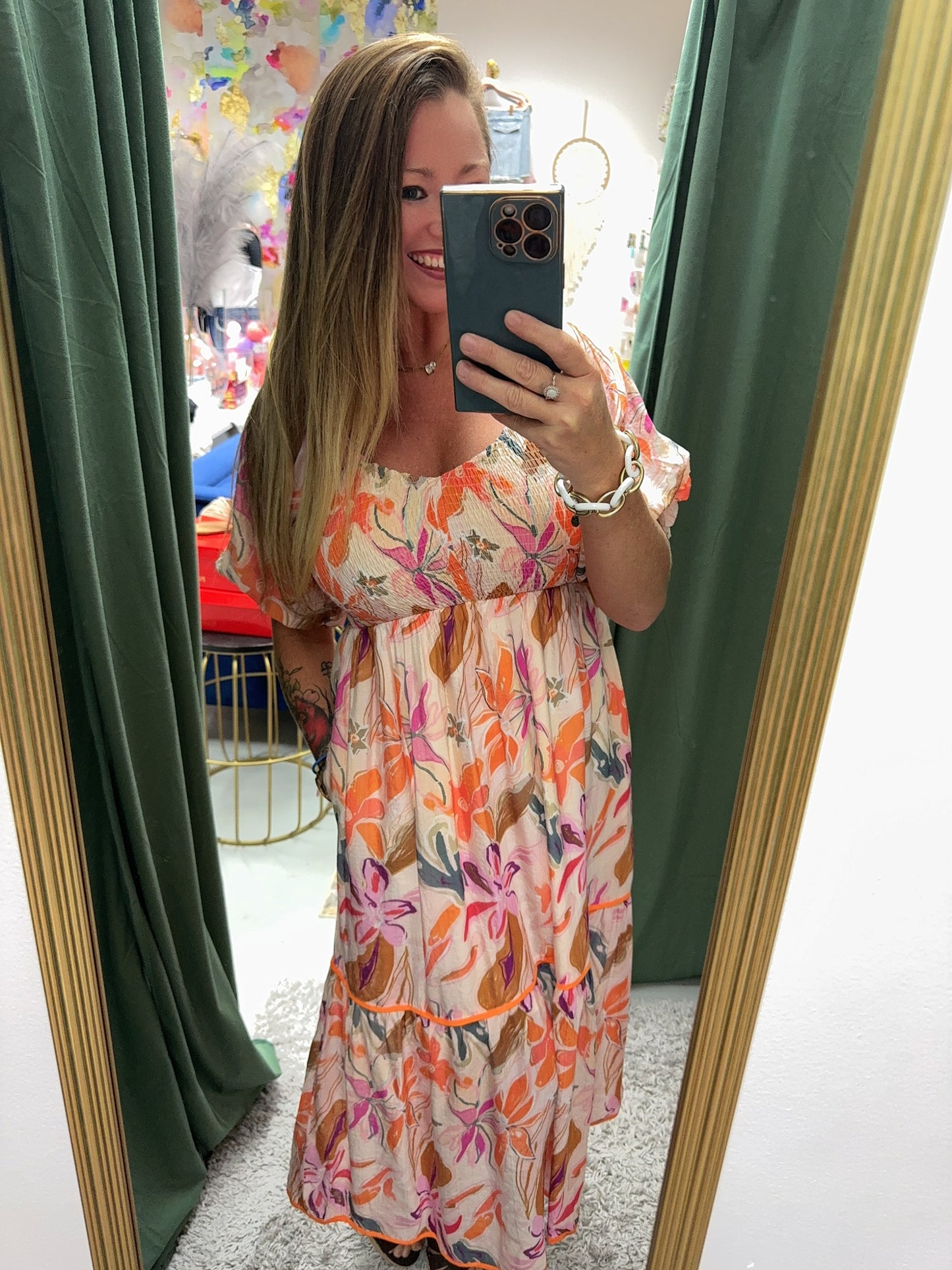 Resort Ready Floral Tiered Dress
