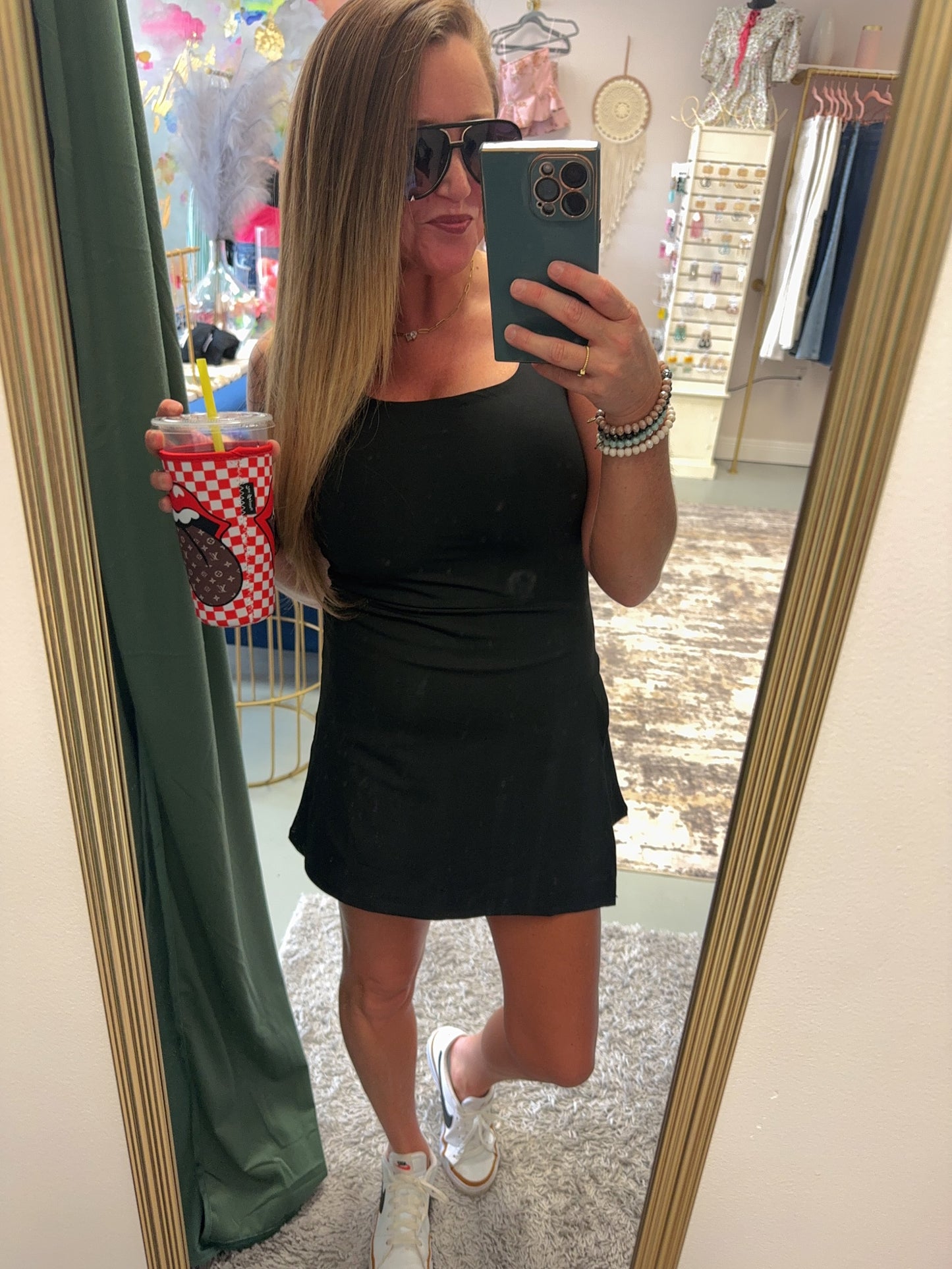 Motion Back Detail Athletic Dress