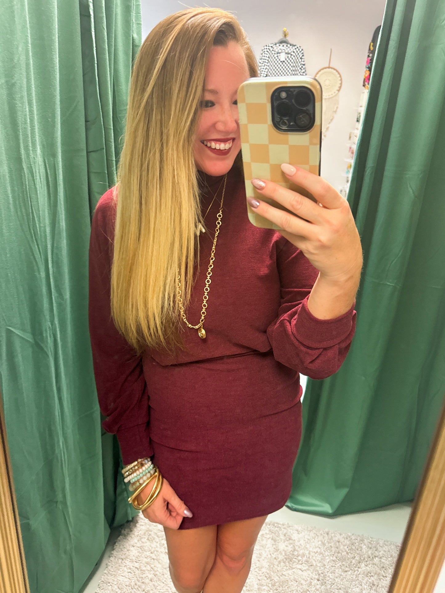 Gather Around Knit Dress