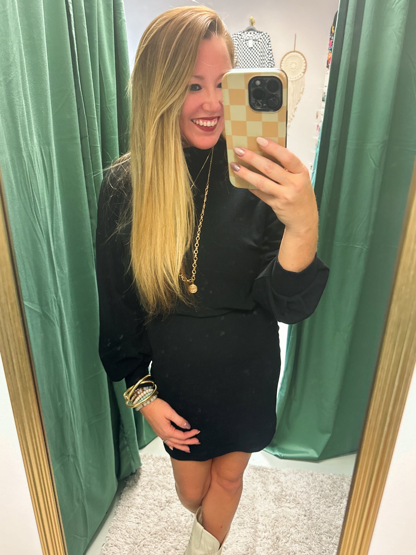 Gather Around Knit Dress