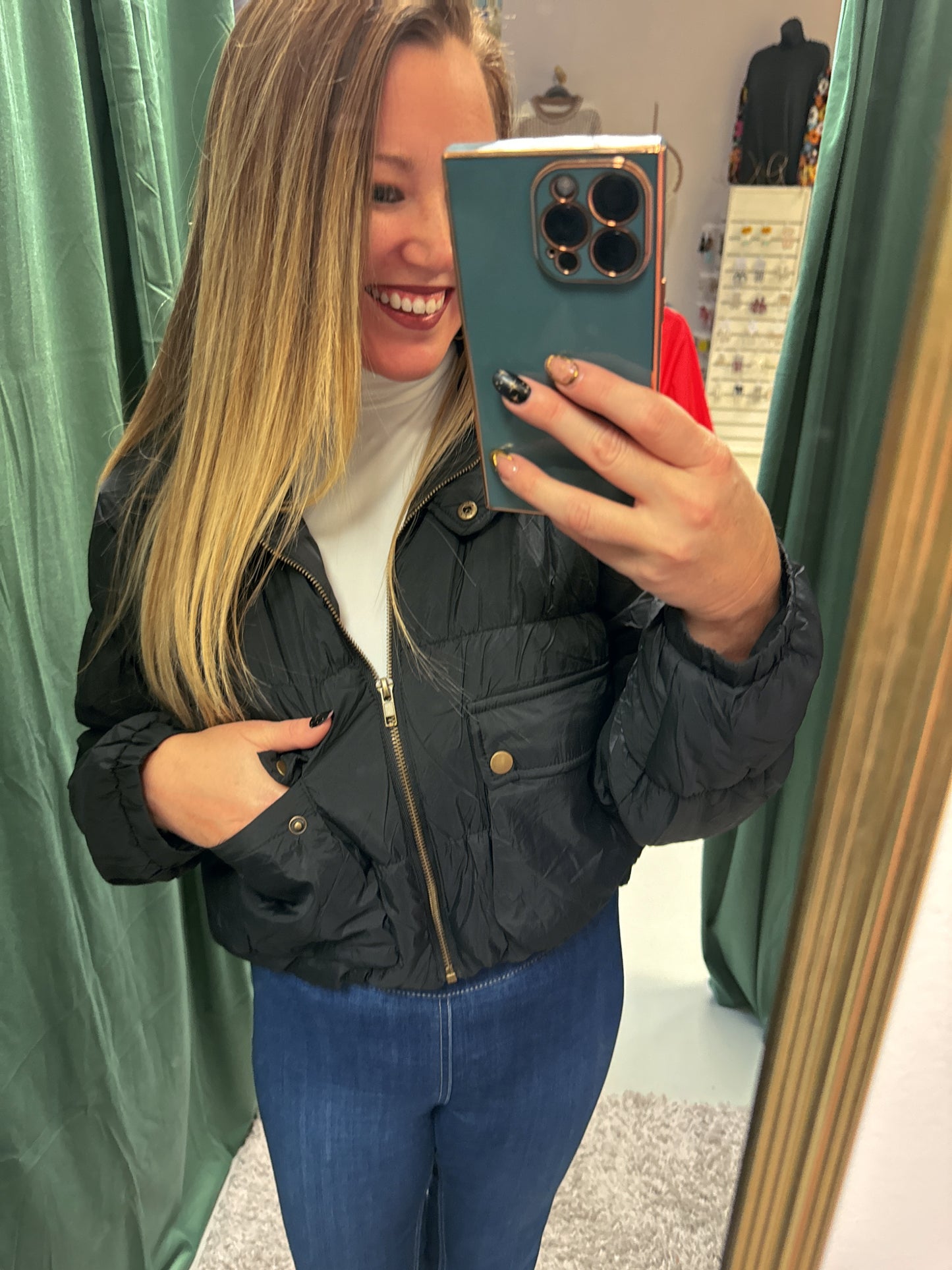 Black Chillax Puffer Jacket