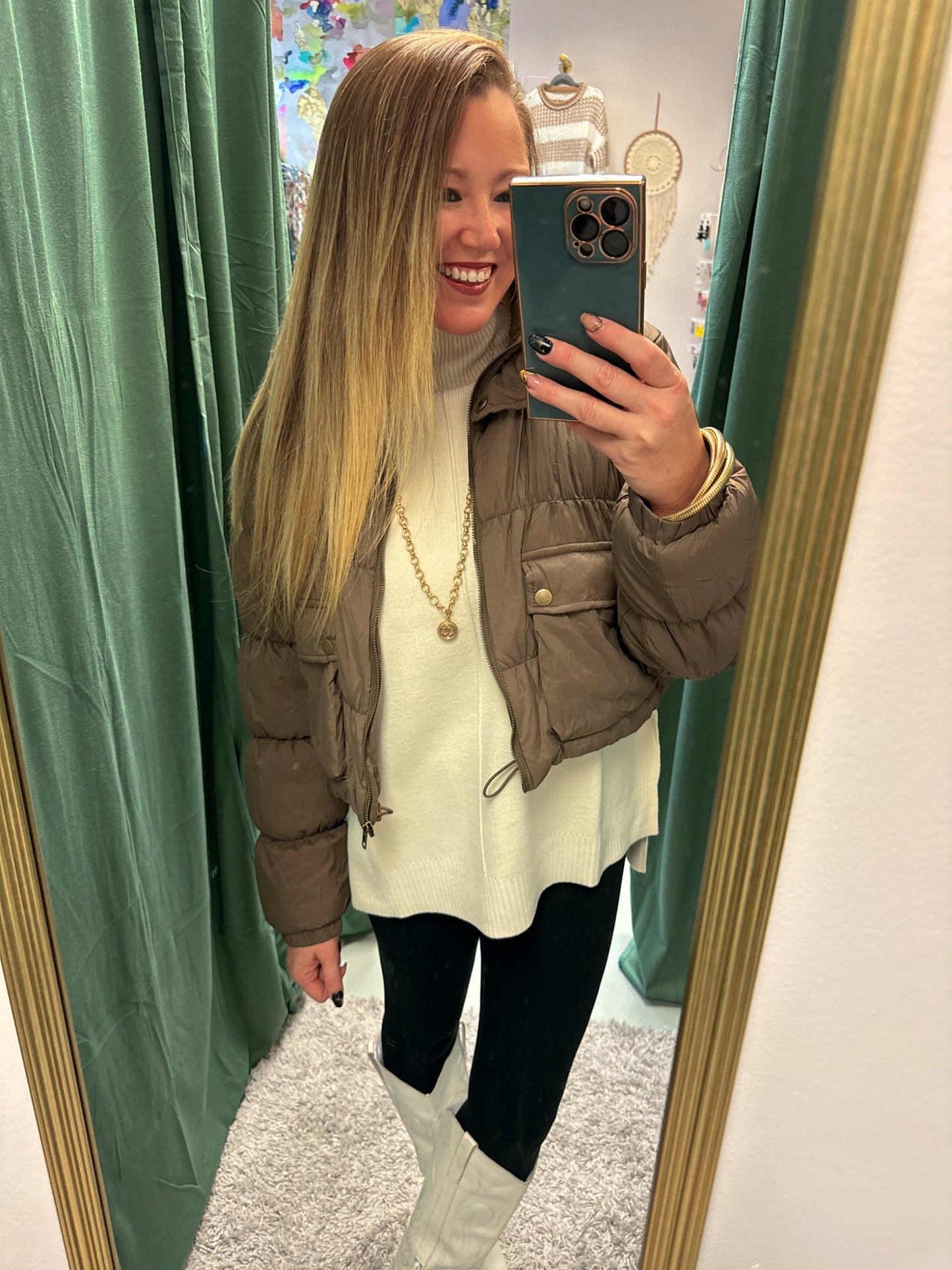 Brown Chillax Puffer Jacket