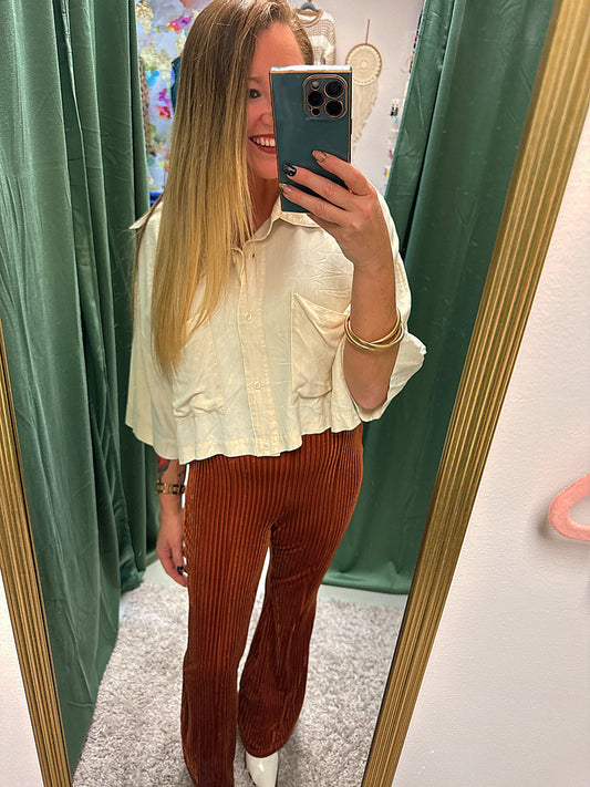Chic Collard Crop Top