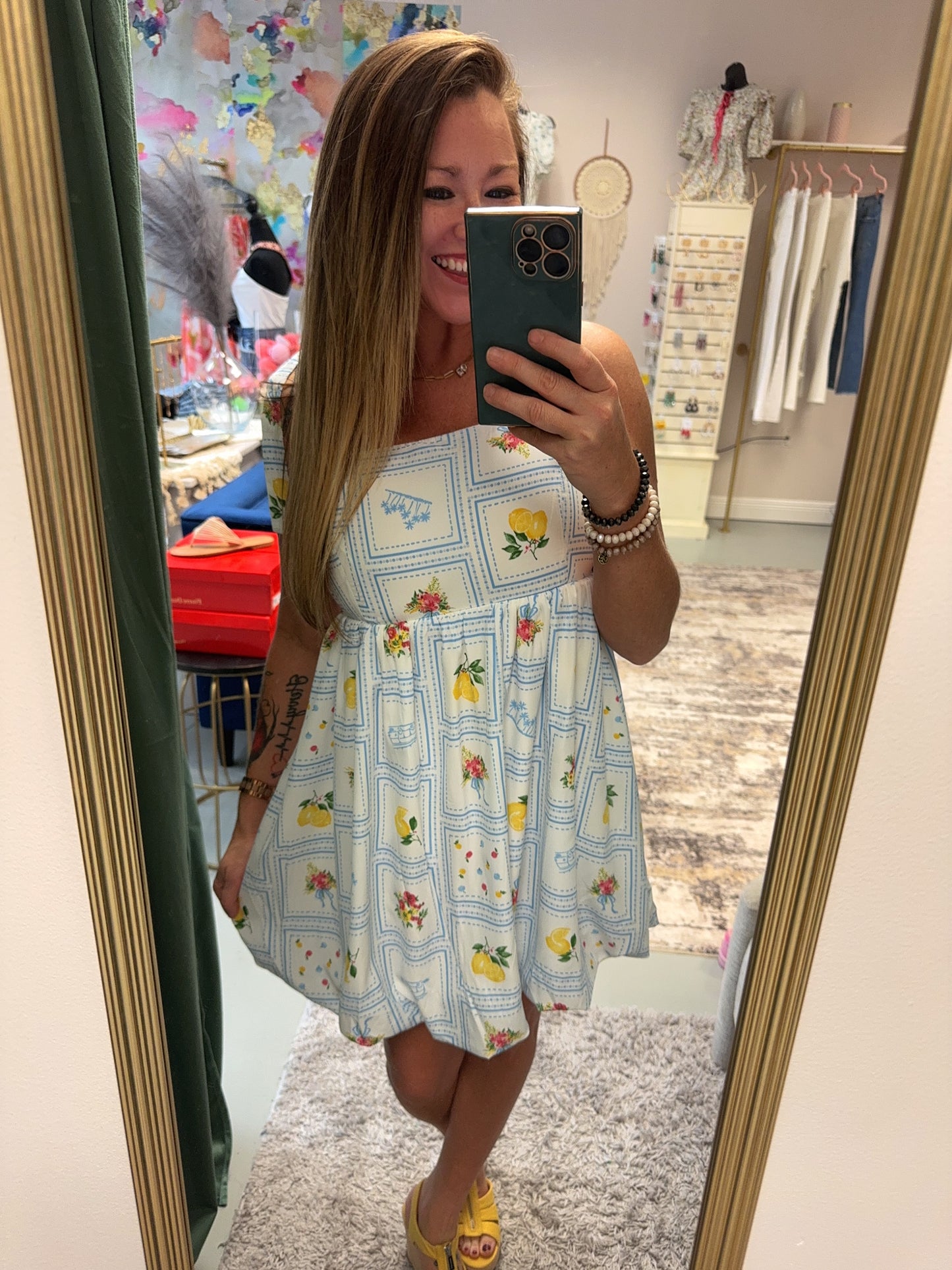 Ready For Brunch Puffy Hem Mini Dress