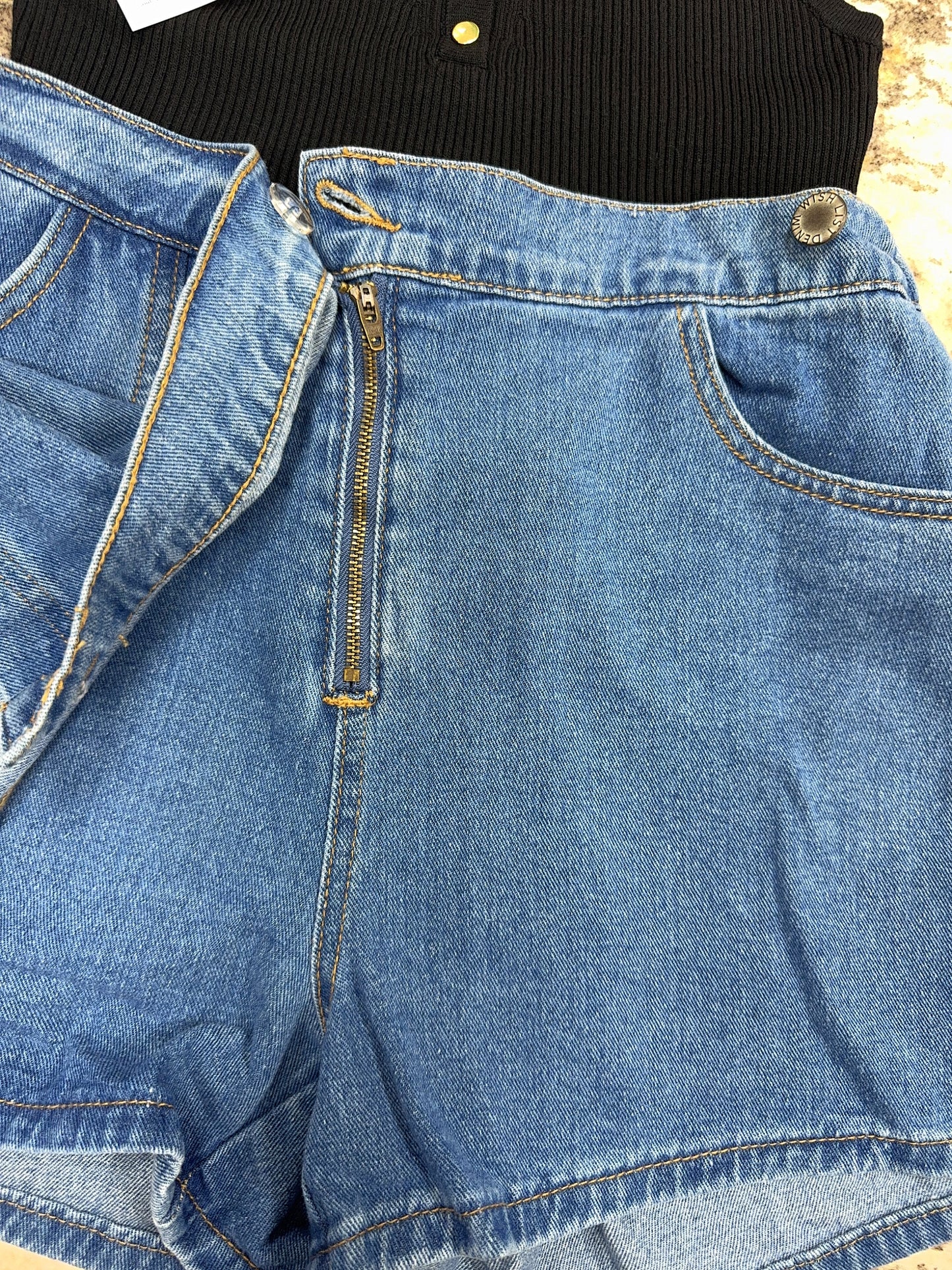 The Denim Wrap Skort