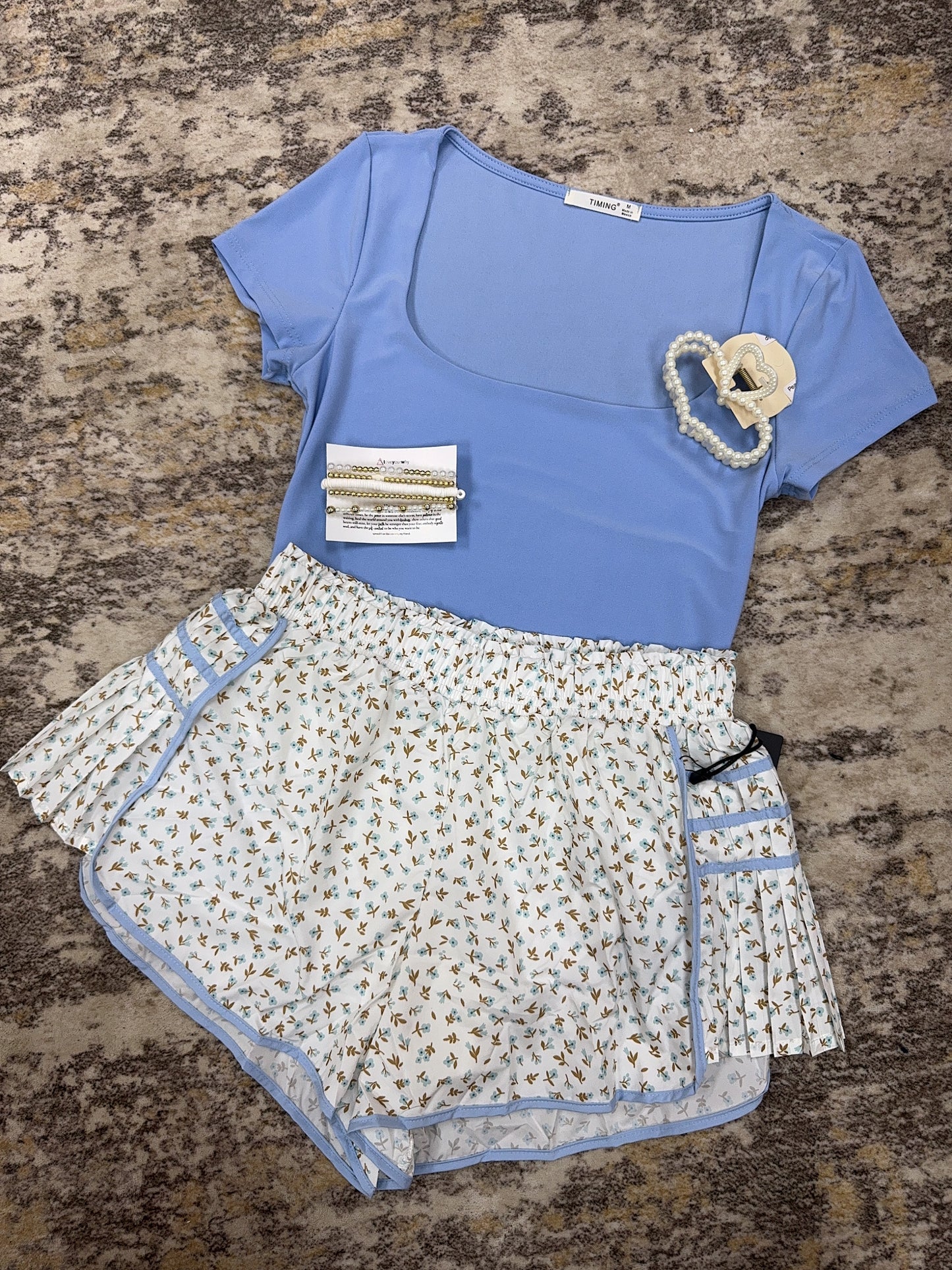 Blue Petal Wind Shorts