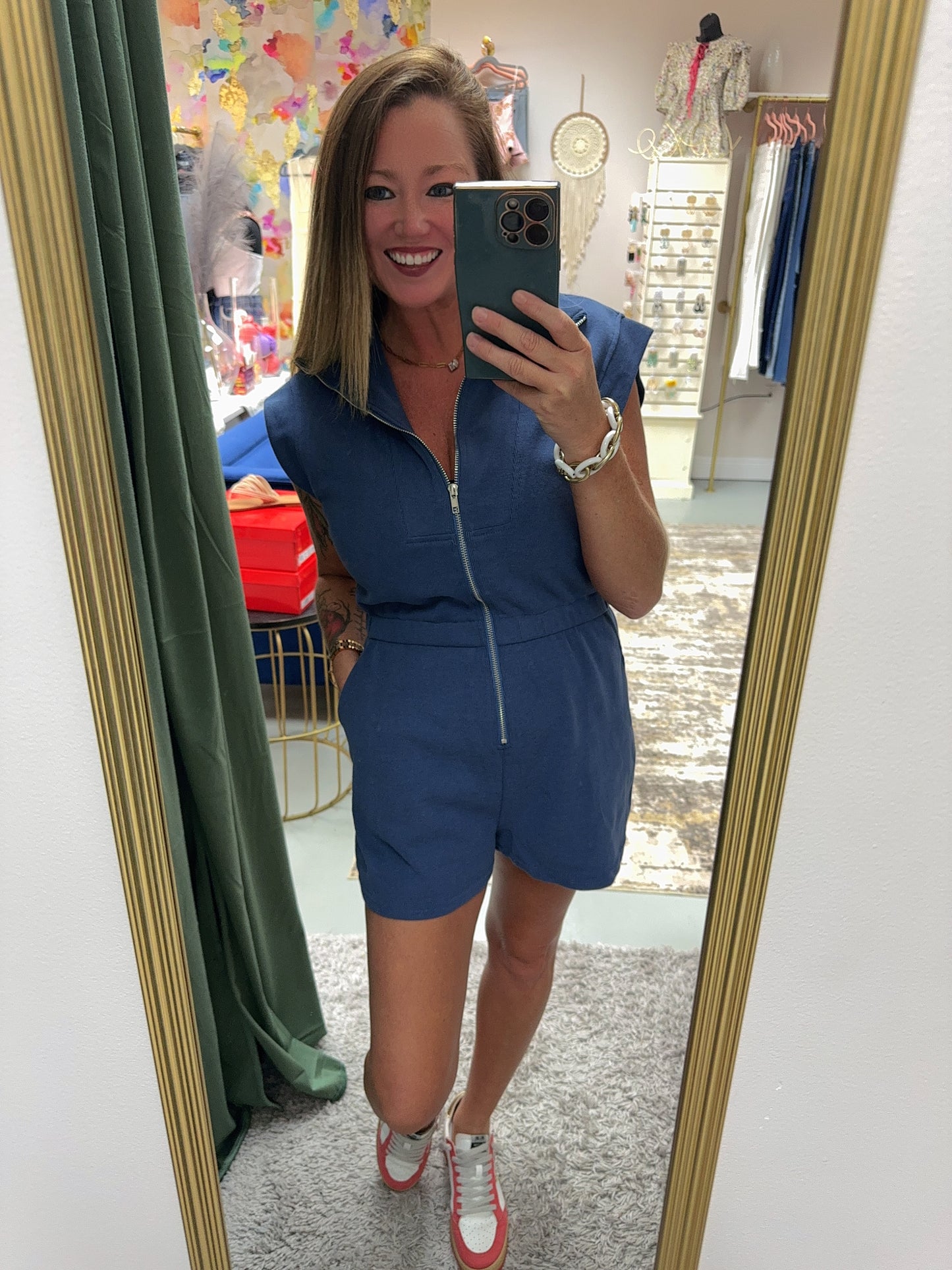 On The Go Zip Up Romper