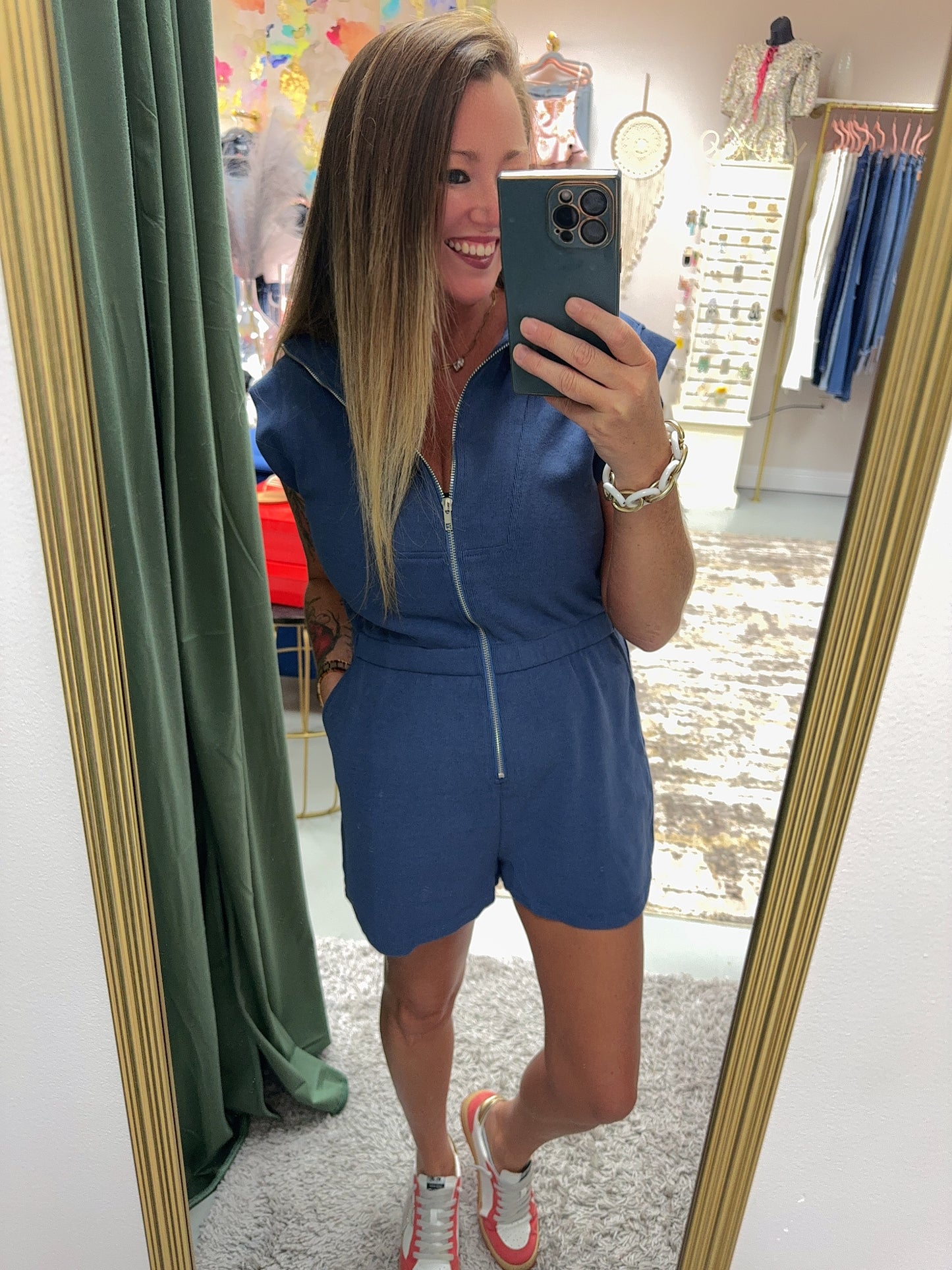On The Go Zip Up Romper