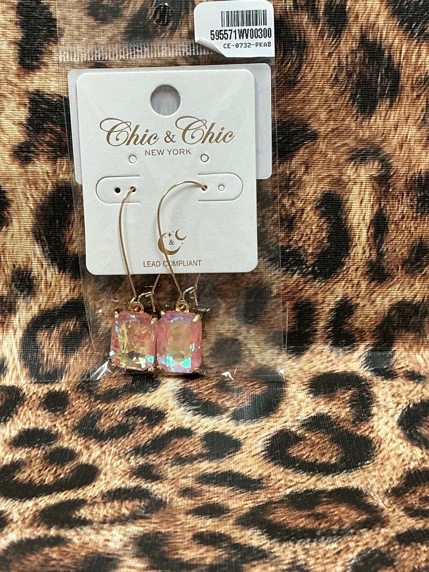 Rectangle Rhinestone Earrings