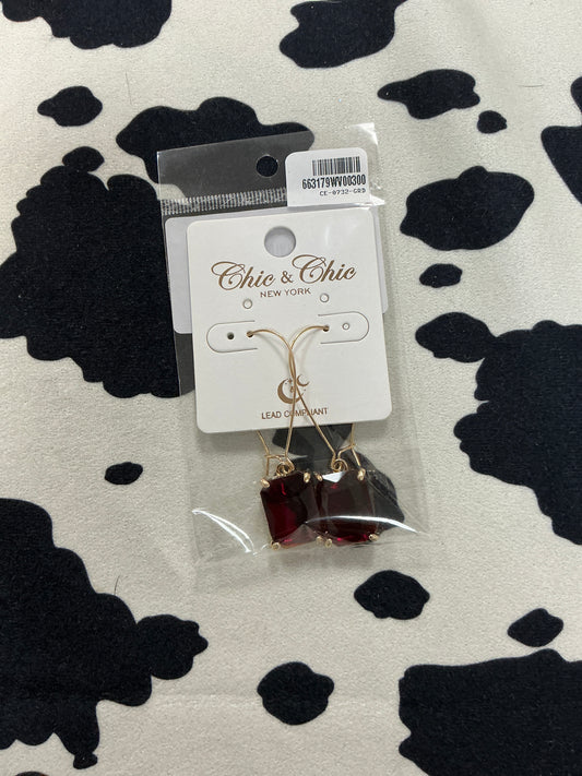 Rectangle Rhinestone Earrings