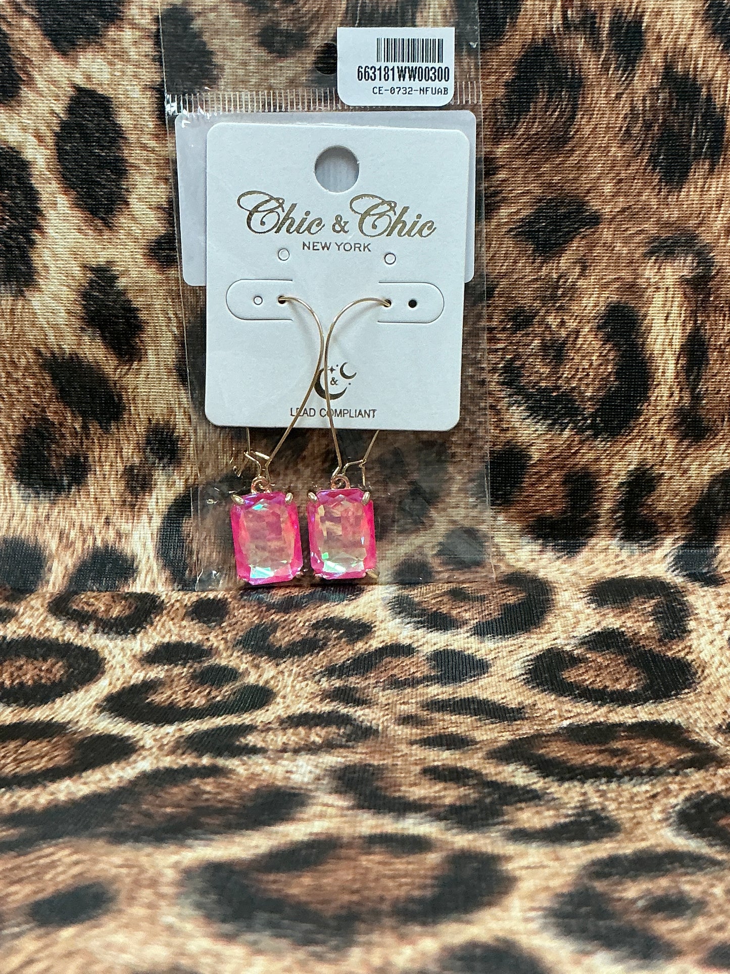 Rectangle Rhinestone Earrings