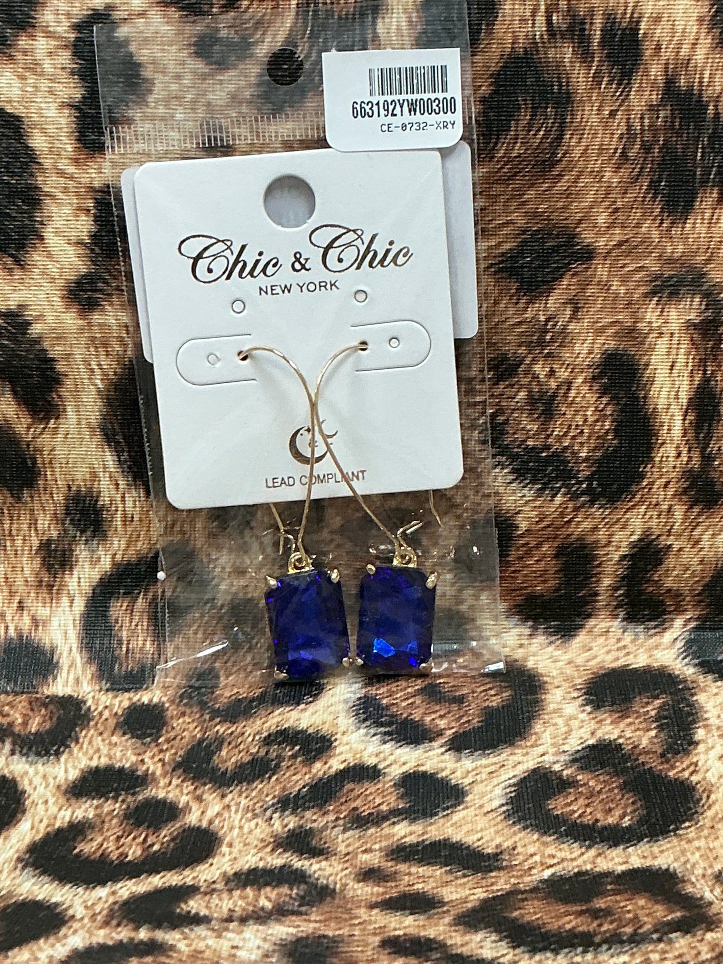 Rectangle Rhinestone Earrings