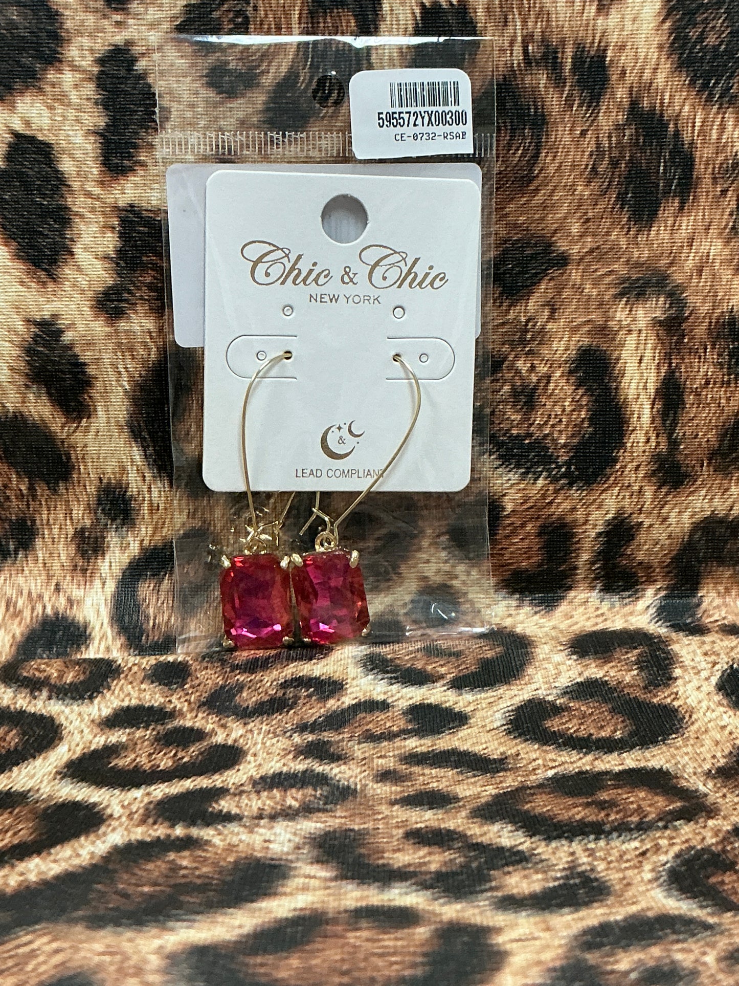 Rectangle Rhinestone Earrings