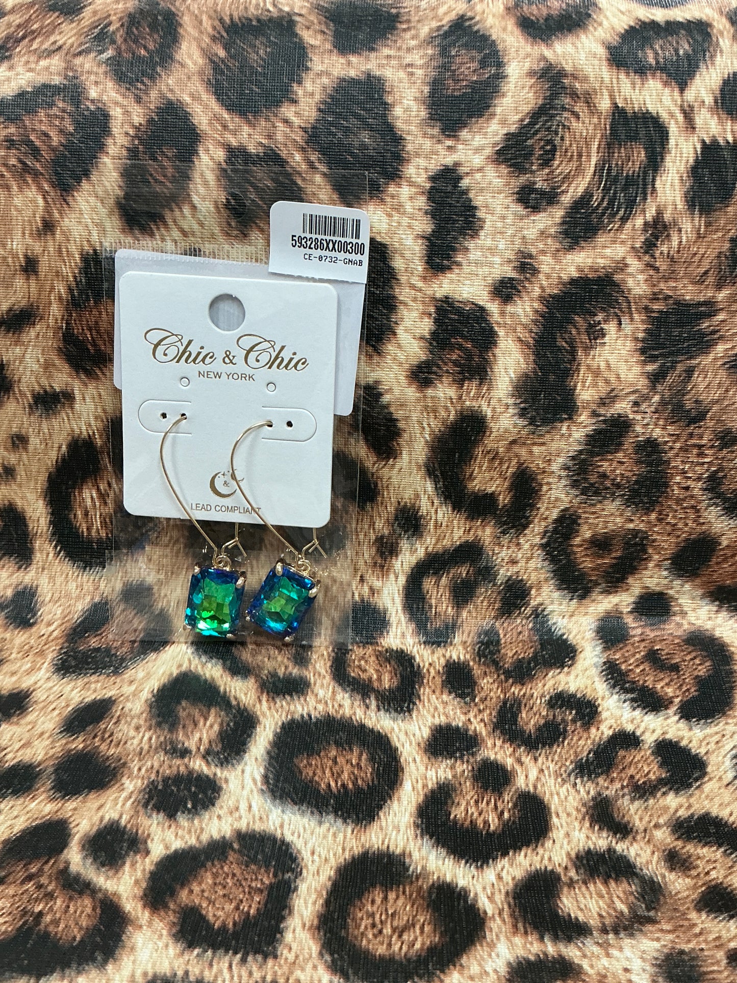 Rectangle Rhinestone Earrings