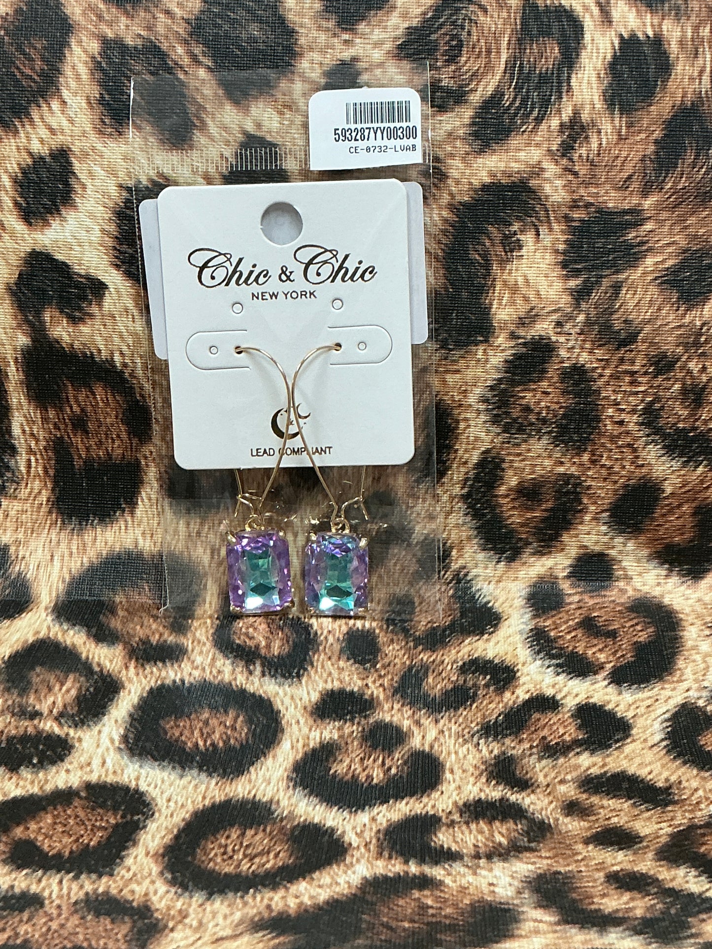 Rectangle Rhinestone Earrings