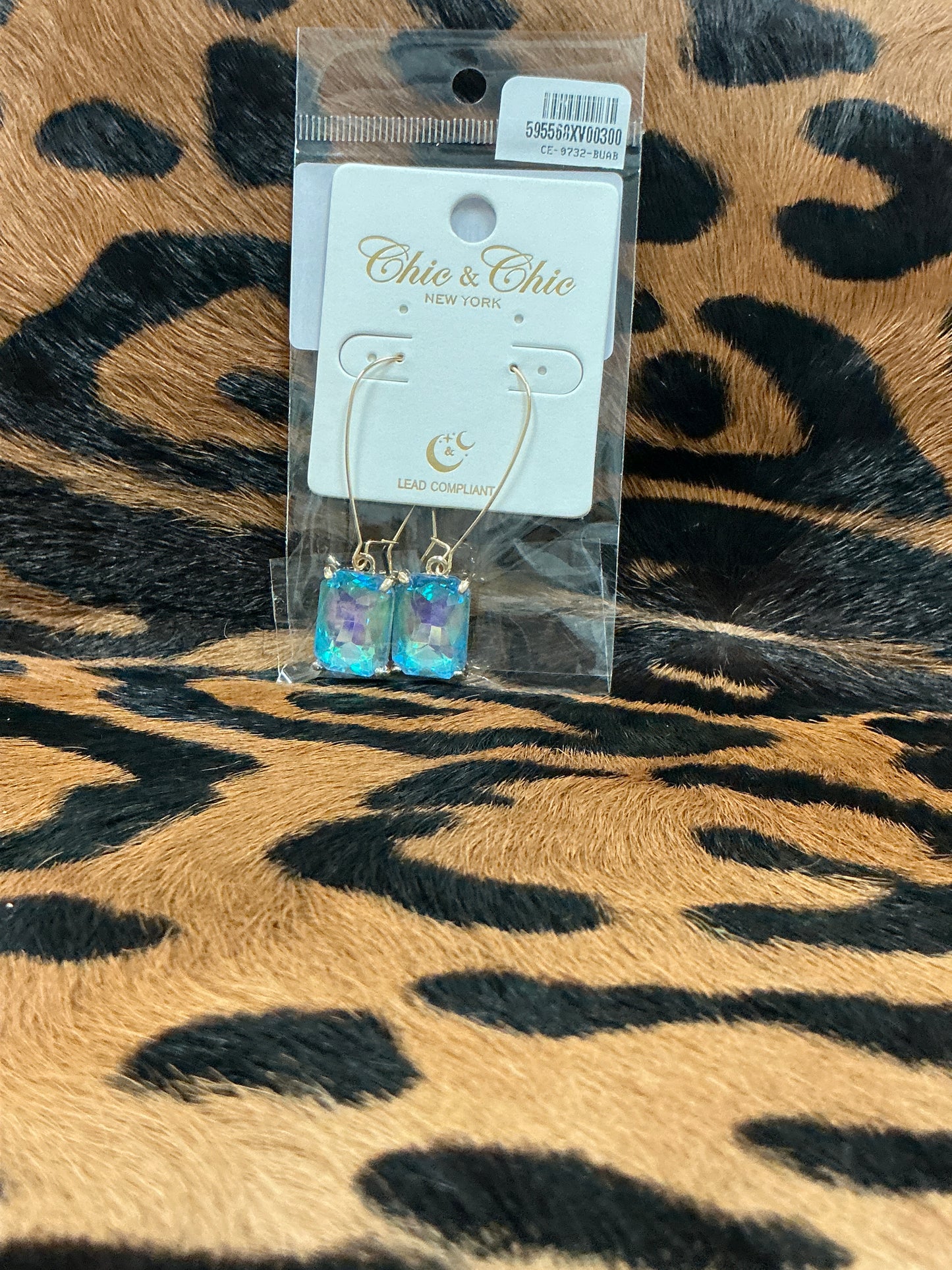 Rectangle Rhinestone Earrings